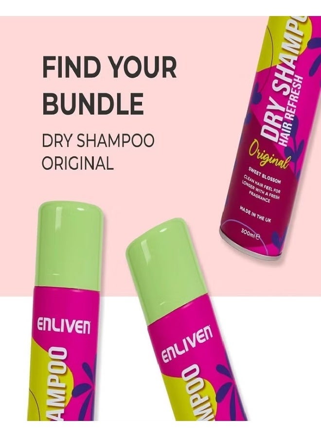 Enliven Dry Shampoo Original – 300ml Instant Oil Control & Hair Refresh Without Water | Summer Hair Care for Oily & Flat Hair - Image 3